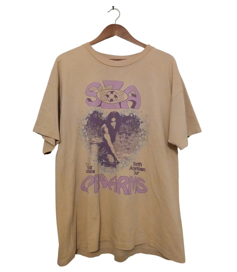 SZA SOS Tour Graphic T-Shirt Beige Open Arms Online Ceramics Concert Merch S 2XL